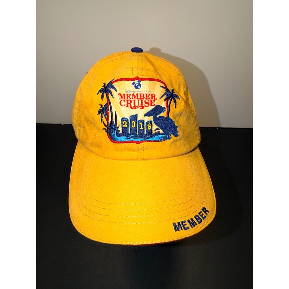 Disney Vacation Club Member Cruise 2018 Yellow Adjustable Strapback Hat DVC